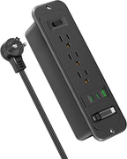 Recessed Power Strip with Retractable USB C Cable, 2 PD 20W USB C, Flush Mount - Image 8