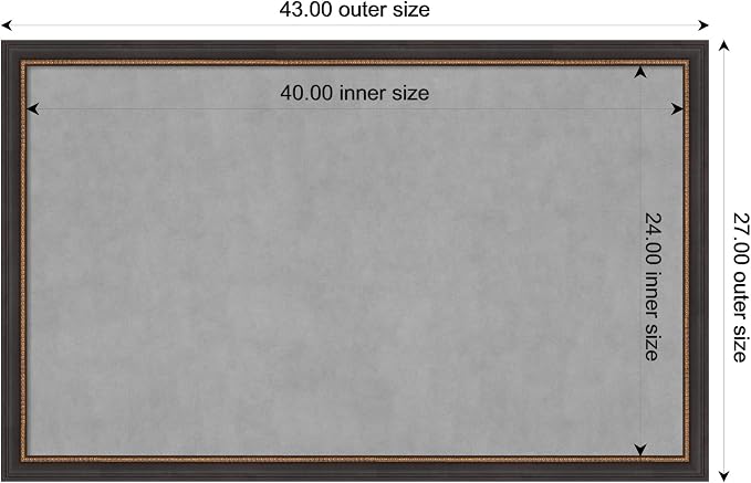Amanti Art Black Framed Magnetic Board 27x43 Large Vision Board - Image 4