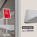 DISPLAYSWORKER Adjustable Heavy Duty Pedestal Acrylic Sign holder floor Stand - Image 6