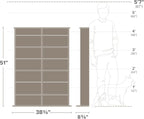 Prepac 2 Column Display Cabinet Media Storage, Double Width Wall - Image 3