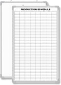 Lined Whiteboard Blank Grid Aluminum Frame Dry Erase Board Reusable Wall by Unknown