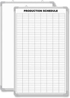 Lined Whiteboard Blank Grid Aluminum Frame Dry Erase Board Reusable Wall by Unknown