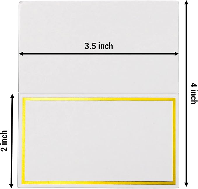 100 Pack Place Cards for Table Setting Small Paper Tent Cards - Image 2