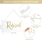 Blulu 6 Pcs Reserved Signs for Wedding Chairs Acrylic Tag Hanging - Image 5