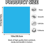 15 Sheets Blue Cardstock 12"x12", 250gsm/90lb Heavyweight Cover Cardstock Paper - Image 2