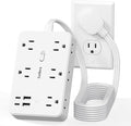 Surge Protector Power Strip 10 FT Flat Extension Cord ，10 AC Outlets & 4 USB by Unknown