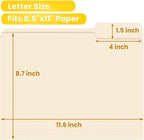SUNEE File Folders, 120 Pack Manilla Folders 8.5 x 11, 1/3 Cut Tab - Image 2