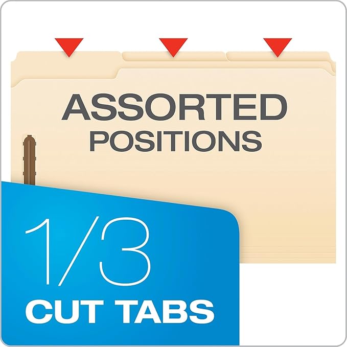 Pendaflex Manila Fastener Folders, Legal Size, 2 Fasteners, 1/3 Cut - Image 5