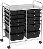 Giantex 12 Drawer Rolling Storage Cart Tools Scrapbook Paper Office School - Image 9