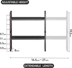 jkxoo 2Pack Expandable Cabinet Shelf Organizers, Stackable Metal Shelves - Image 2