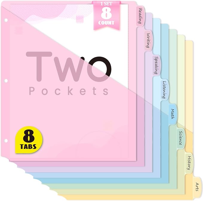 Sooez 8-Tab Binder Dividers by Sooez