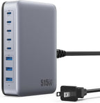 USB C Charger Block 515W GaN IV 8 Port Fast Charging Station Hub, Dual PD 100W by GKUTW