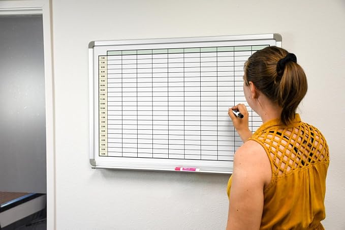 30 Minute Schedule with Color Whiteboard 36" x 24" - Image 4