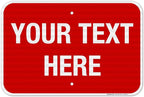 Personalized Custom Red Background Customize by SigoSigns