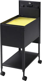 Lorell Standard Lock Mobile File Black 28.35" x 16.54" x 6.50" by Lorell