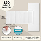 Juvale Clear Vinyl Binder Spine Label Pockets - Image 4