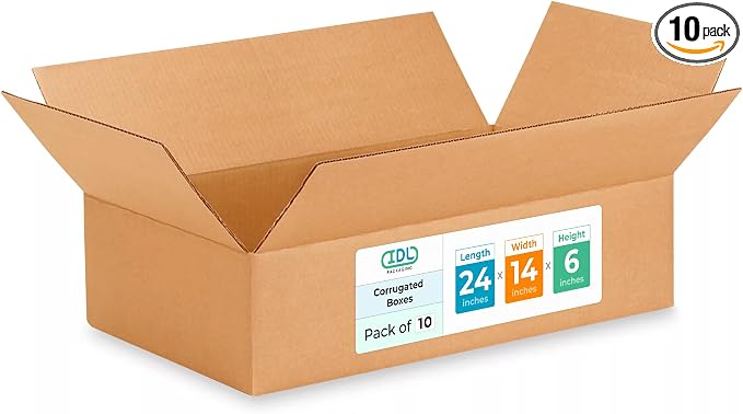 Large Shipping & Moving Boxes 24x14x6 inches by IDLPackaging