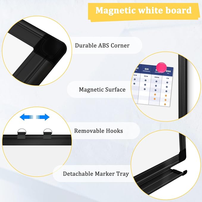 AMUSIGHT Double-Sided Magnetic Whiteboard - Image 4