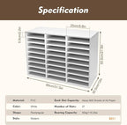 Literature Organizer with 27 Compartments | Adjustable Desktop File Sorter Mail - Image 6