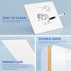 Nicpro 9 x 12 inches Lapboard Small Dry Erase Lap Board Double Sided - Image 3