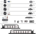 DRIVUU White Cable Management Organizer Kit 4 Cable Sleeve Split, 47Cable Clips - Image 7