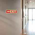 iSYFIX Exit Signs with Directional Left Arrow, Glow in the Dark, - Image 5