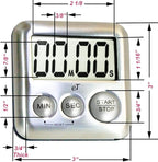 Elegant Digital Kitchen Timer Stainless Steel - Image 4