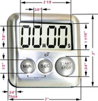 Elegant Digital Kitchen Timer Stainless Steel - Image 7