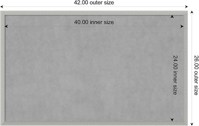Amanti Art Silver Framed Magnetic Board 26x42 Large Vision Board - Image 4