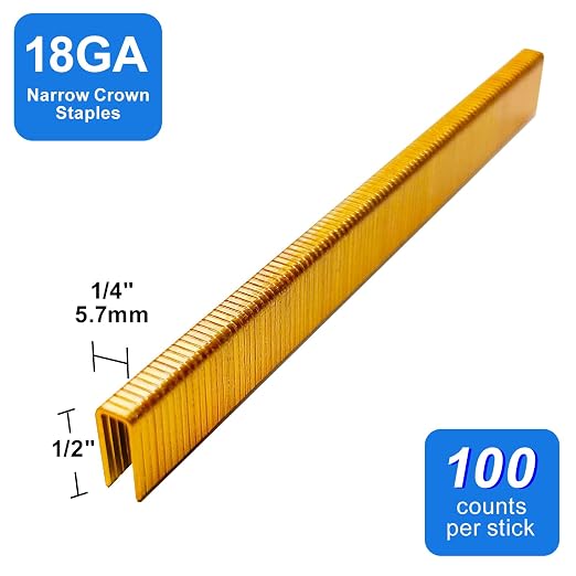SimCos 18 Gauge 1/4" Narrow Crown Staples, Galvanized Upholstery Staples - Image 2