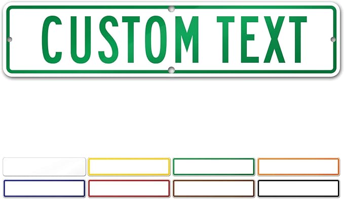 Custom Street Sign, Address Sign, 8 Colors, Reflective Option, Mounting Options by MySignCenter