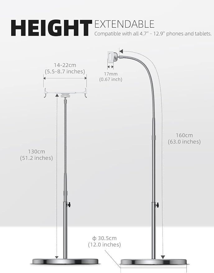 Lamicall Tablet Floor Stand Gooseneck - Image 5