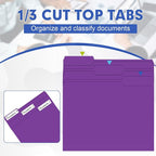 File Folder, HERKKA 30 Pack 1/3 Cut Tab File Folders, File Folders Great - Image 3