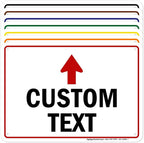 Custom Arrow, Custom Directional Sign, Up Arrow, 7x10 Inches, 55 mil thick HDPE by MySignCenter