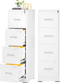 INTERGREAT 4 Drawer File Cabinet, Tall Locking File Cabinets by INTERGREAT