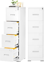 INTERGREAT 4 Drawer File Cabinet, Tall Locking File Cabinets by INTERGREAT