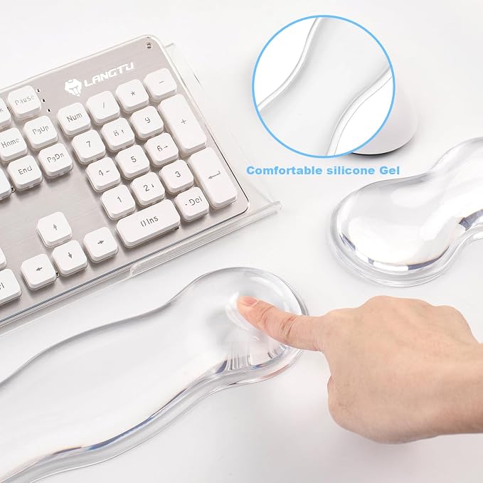 Keyboard Stand with Gel Wrist Rest Combo, Ergonomic Desktop Riser & Wrist - Image 2