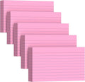 250 Count Index Cards 3 x 5 Inch, Heavyweight Pink Lined Note Cards Portable by Unknown