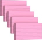 250 Count Index Cards 3 x 5 Inch, Heavyweight Pink Lined Note Cards Portable by Unknown