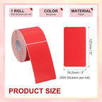 PATIKIL 3 x 5 Inch Rectangle Inventory Color Coding Labels 1 Roll, Square - Image 2