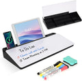 Desktop Glass Whiteboard with Storage, Desk White Board with Computer Keyboard by WALGLASS