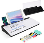 Desktop Glass Whiteboard with Storage, Desk White Board with Computer Keyboard by WALGLASS