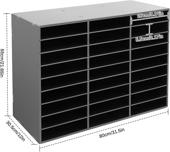 27 Slots Mail Sorters for Office, PVC Literature Organizer - Image 2