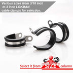 LOKMAN 20 Pack 7/8 Inch Stainless Steel Cable Clamp, Rubber Cushioned Insulated - Image 2