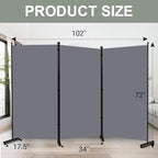 Room Divider 6FT Single Panel Privacy Screen, Portable Room Partitions and - Image 6