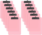 Zoenley A4 Plastic Clipboard Set of 12, A4 Clear 8.5 x 11 Clip Board by Unknown