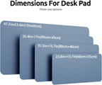 YSAGi Leather Desk Protector, Office Mat, Large Mouse Mat, Non-Slip PU Leather - Image 4