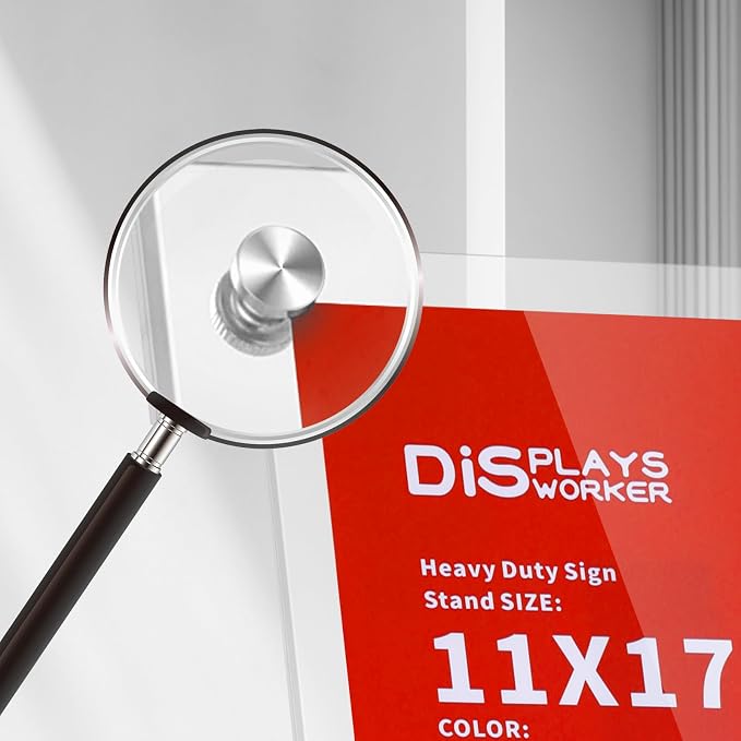 DISPLAYSWORKER Adjustable Heavy Duty Pedestal Acrylic Sign holder floor Stand - Image 4