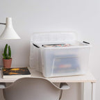 IRIS USA 40 Qt Stackable Plastic Storage Bins - Image 7
