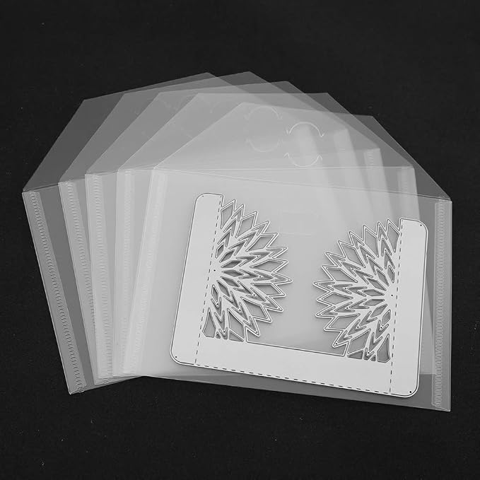 Large Stamp & Die Storage Pockets Resealable Clear Plastic Seal Bags Storage - Image 5